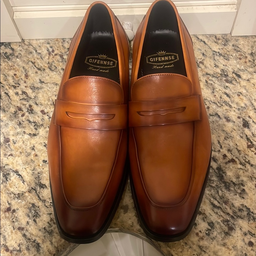 Gifennse Men's Slip-On Dress Shoes A01-801-1 NWOB.